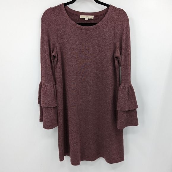 LOFT Bell Long Sleeve Dress - Picture 1 of 7